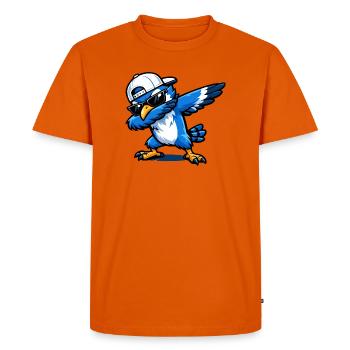 Tamponnement du geai bleu - T-shirt Premium bio Homme - orange  - Devant - Nico (187cm)