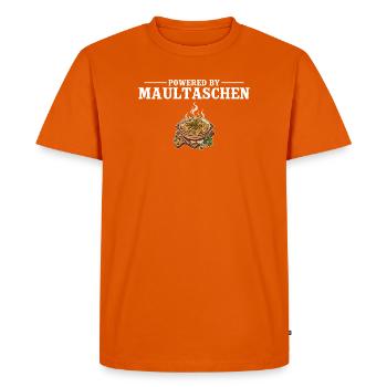 Propulsé par Maultaschen – Schwabe Gift - T-shirt Premium bio Homme - orange  - Devant - Nico (187cm)