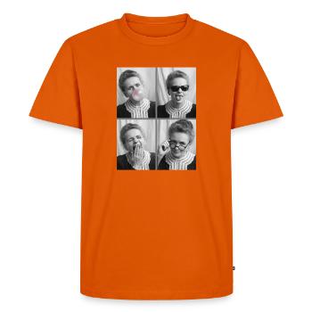 Bandes photo de Marie Curie - T-shirt Premium bio Homme - orange  - Devant - Nico (187cm)