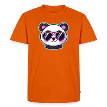 Panda pop rétro lunettes rose - T-shirt Premium bio Homme - orange  - Devant - Nico (187cm)