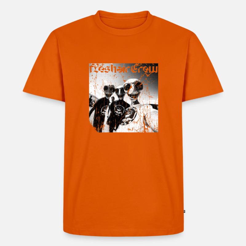 Fresh Shark Crew Graffiti - Männer Premium Bio T-Shirt - Orange 