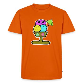 Glace colorée Sundae Glace Glace Glace - T-shirt Premium bio Homme - orange  - Devant - Nico (187cm)