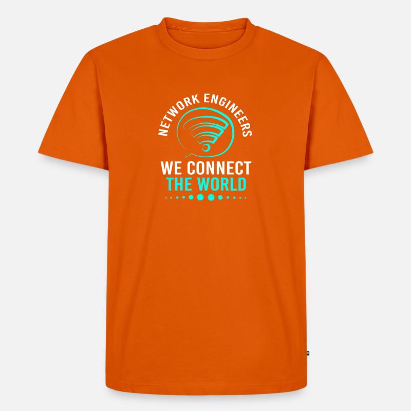 Network Engineer Programmer Computer Scientist - Men's Premium Organic T-Shirt - orange