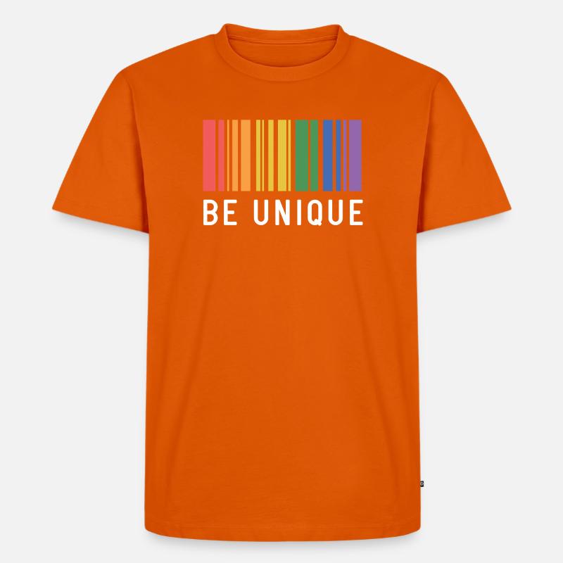 LGBT-Pride-Monat – Sei einzigartig - Männer Premium Bio T-Shirt - Orange