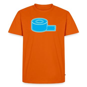 Contour du rouleau de ruban adhésif - T-shirt Premium bio Homme - orange  - Devant - Nico (187cm)