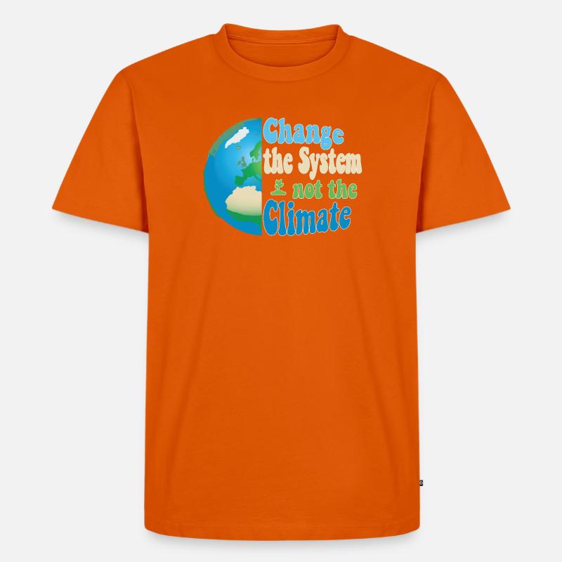 Change the system, not the climate - Männer Premium Bio T-Shirt - Orange 