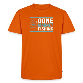 Magnet Fishing Fishing Magnet Angler - T-shirt Premium bio Homme - orange  - Devant - Nico (187cm)