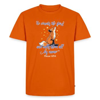 Fox Christian - T-shirt Premium bio Homme - orange  - Devant - Nico (187cm)