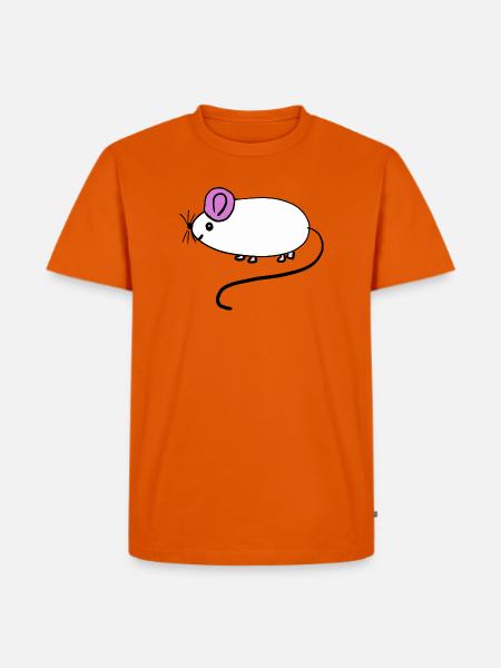 Mouse Rat Rodent Kids Baby - Men's Premium Organic T-Shirt - orange