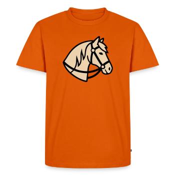 Logo de l’éleveur de chevaux Pony Head - T-shirt Premium bio Homme - orange  - Devant - Nico (187cm)