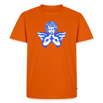 Ailes de figurine d’ange - T-shirt Premium bio Homme - orange  - Devant - Nico (187cm)