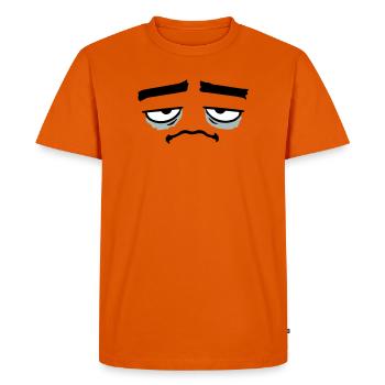 Mürrisches Trauriges Enttäuschtes Gesicht Lustig - T-shirt Premium bio Homme - orange  - Devant - Nico (187cm)
