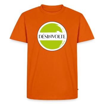 Désinvolte  - T-shirt Premium bio Homme - orange  - Devant - Nico (187cm)