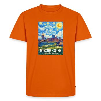 Winston-Salem, North Carolina - Men's Premium Organic T-Shirt - orange  - Front - Nico (187cm)