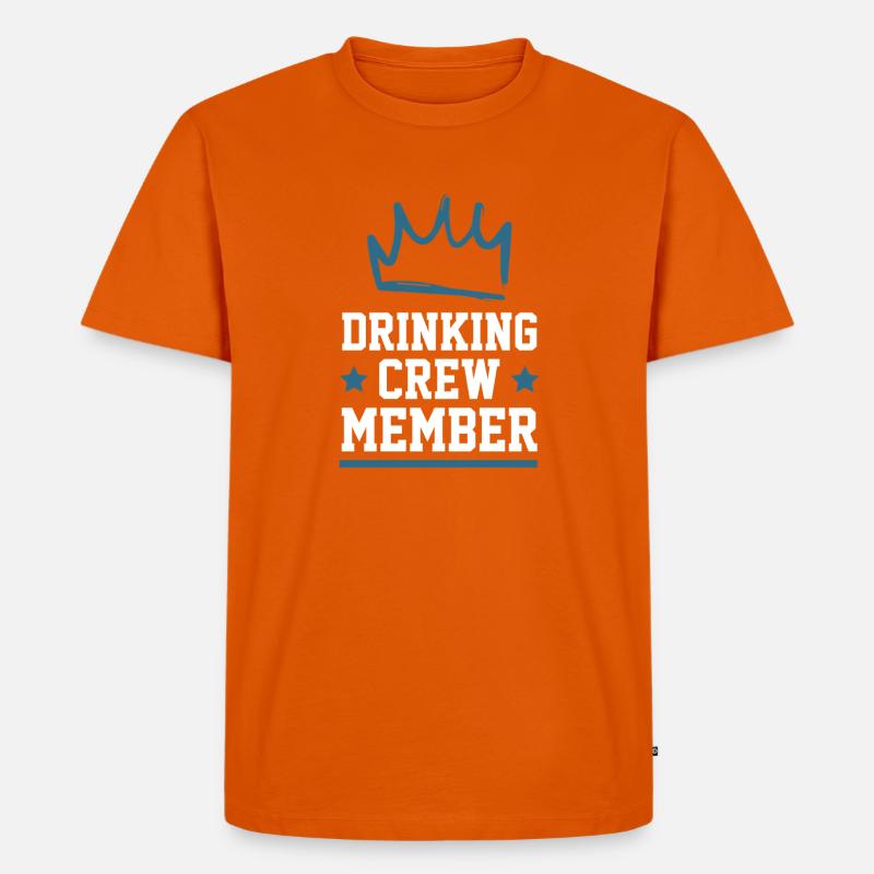 Drinking Crew - Männer Premium Bio T-Shirt - Orange 