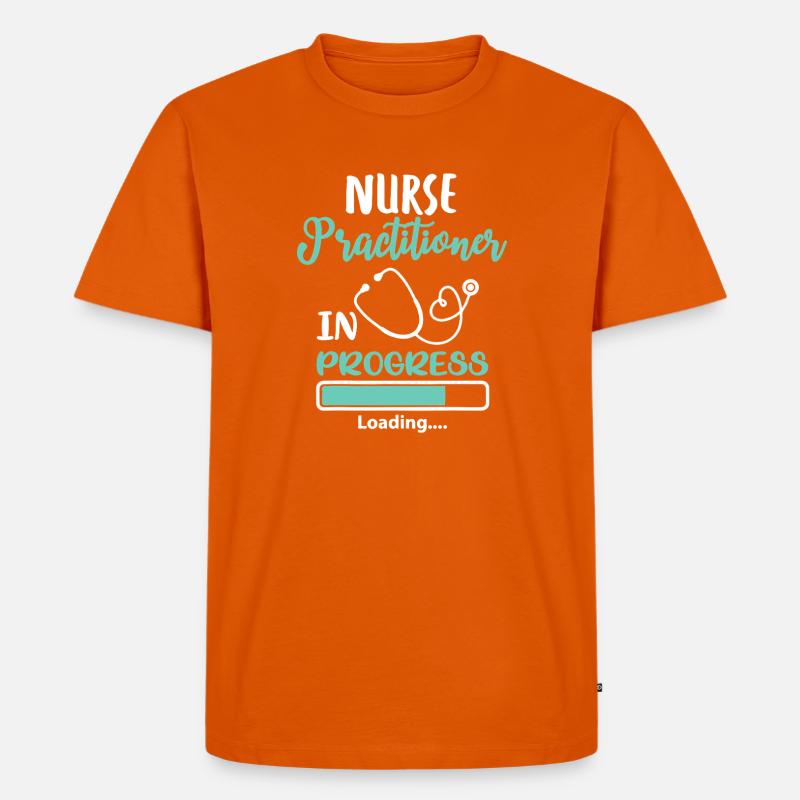 Nurse Practitioner In Progress Loading - Men's Premium Organic T-Shirt - orange