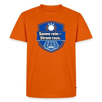 Module solaire, énergie solaire, énergie solaire - T-shirt Premium bio Homme - orange  - Devant - Nico (187cm)