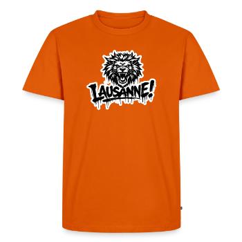 Lausanne Lion - T-shirt Premium bio Homme - orange  - Devant - Nico (187cm)