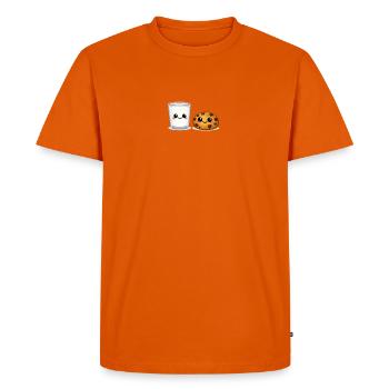 Duo Milk et Cookie Kawaii - T-shirt Premium bio Homme - orange  - Devant - Nico (187cm)