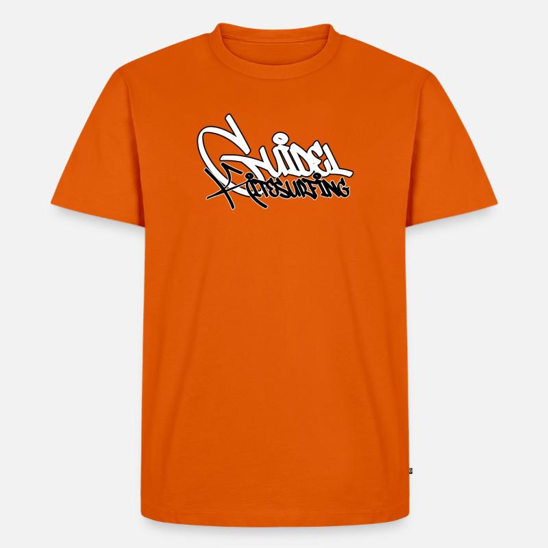 Surf Graffiti Kontrast-Tippfehler - Männer Premium Bio T-Shirt - Orange 