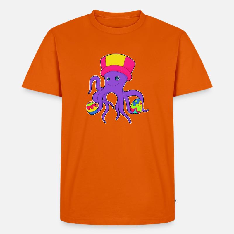 Octopus Easter Easter Eggs - Men's Premium Organic T-Shirt - orange