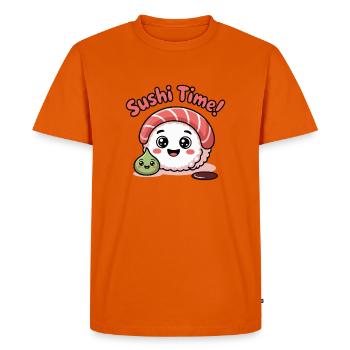Icône du Sushi Time Roll - T-shirt Premium bio Homme - orange  - Devant - Nico (187cm)