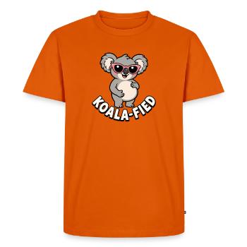 Mère de koala enceinte – Grossesse de koala mignon - T-shirt Premium bio Homme - orange  - Devant - Nico (187cm)
