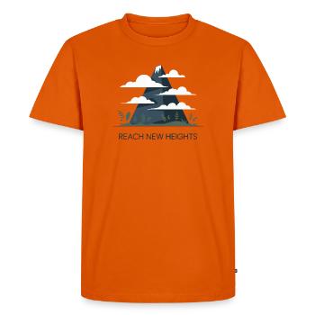 Graphique Reach New Heights Mountain - T-shirt Premium bio Homme - orange  - Devant - Nico (187cm)