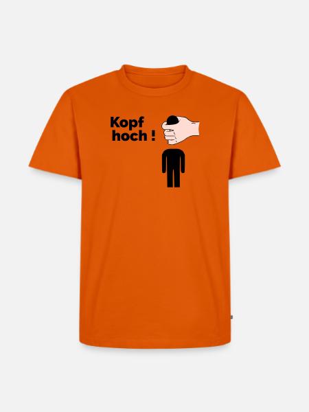 Kopf hoch - Männer Premium Bio T-Shirt - Orange