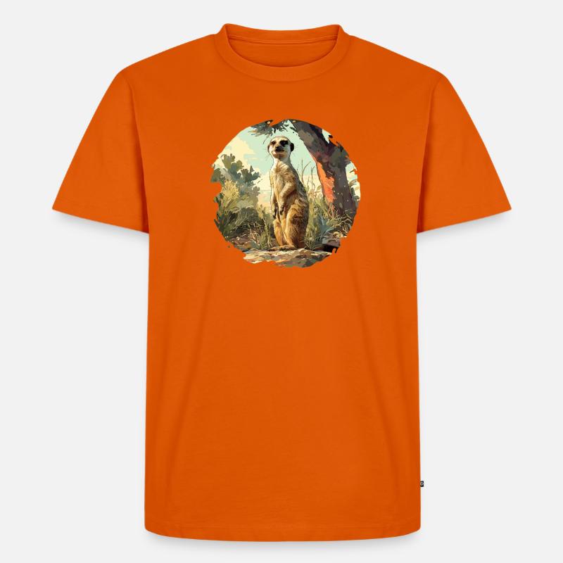 Suricate Erdmännchen - T-shirt Premium bio Homme - orange 