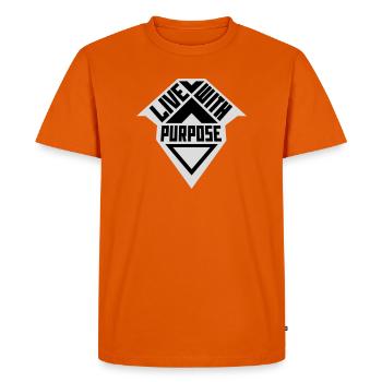 Vivre avec un but motivation sensée Mentalité dire - T-shirt Premium bio Homme - orange  - Devant - Nico (187cm)