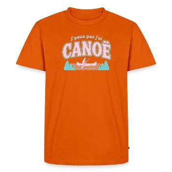 J'peux pas j'ai CANOE - T-shirt Premium bio Homme - orange  - Devant - Nico (187cm)