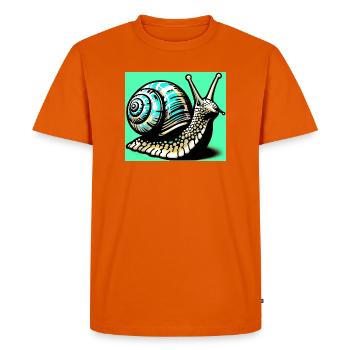 Escargot - T-shirt Premium bio Homme - orange  - Devant - Nico (187cm)