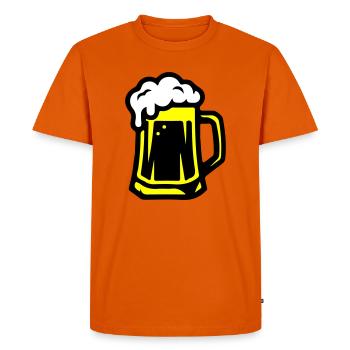 Chope à bière Icône de la bière - T-shirt Premium bio Homme - orange  - Devant - Nico (187cm)