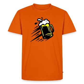 Icône de chope de bière - T-shirt Premium bio Homme - orange  - Devant - Nico (187cm)
