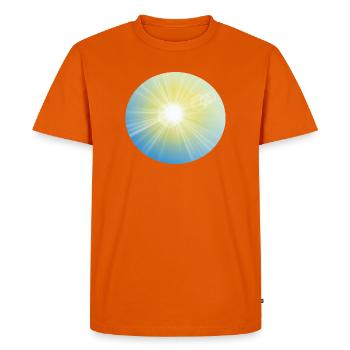 Rayons de soleil en cercle - T-shirt Premium bio Homme - orange  - Devant - Nico (187cm)