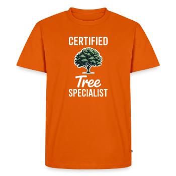 Trees Sayings Tree Forest Funny Trees Gift - Men's Premium Organic T-Shirt - orange  - Front - Nico (187cm)
