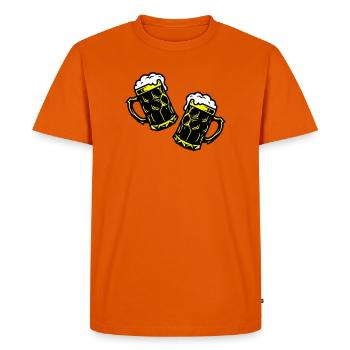 Chope à bière Icône de la bière - T-shirt Premium bio Homme - orange  - Devant - Nico (187cm)