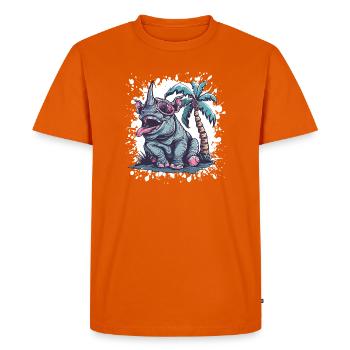Rhino Summer Comic - T-shirt Premium bio Homme - orange  - Devant - Nico (187cm)