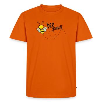 Bee Yourself Bee Saying T-Shirt - Men's Premium Organic T-Shirt - orange  - Front - Nico (187cm)