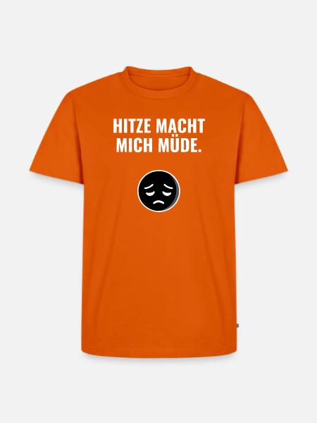 Hitze macht mich müde. - Männer Premium Bio T-Shirt - Orange 