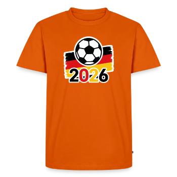 Drapeau allemand 2026 - T-shirt Premium bio Homme - orange  - Devant - Nico (187cm)