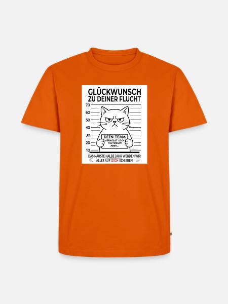 Glückwunsch zur Flucht Abschied Kollege - Männer Premium Bio T-Shirt - Orange