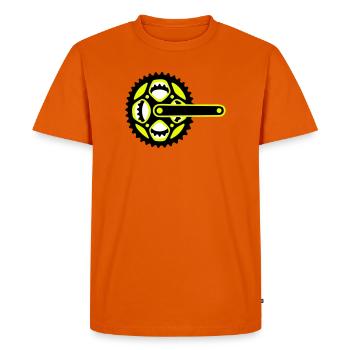 Icône de plateau de vélo - T-shirt Premium bio Homme - orange  - Devant - Nico (187cm)