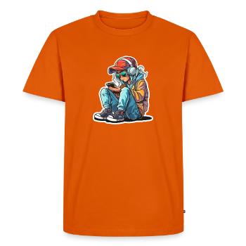 Gamer Graphics - Men's Premium Organic T-Shirt - orange  - Front - Nico (187cm)