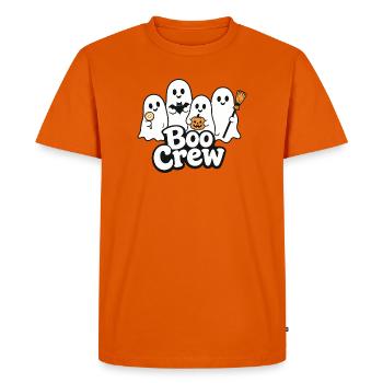 Boo Crew Halloween Ghosts - T-shirt Premium bio Homme - orange  - Devant - Nico (187cm)