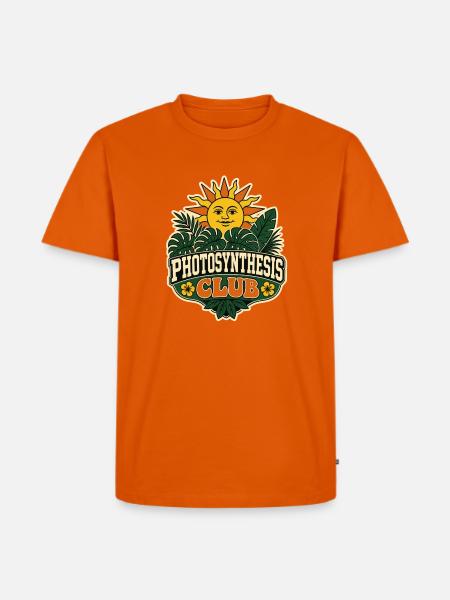 Photosynthesis Club – Retro Pflanzen Sonne - Männer Premium Bio T-Shirt - Orange