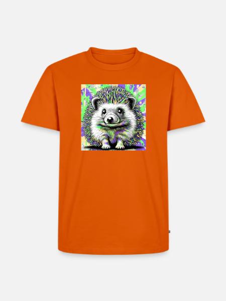 Igel - Männer Premium Bio T-Shirt - Orange