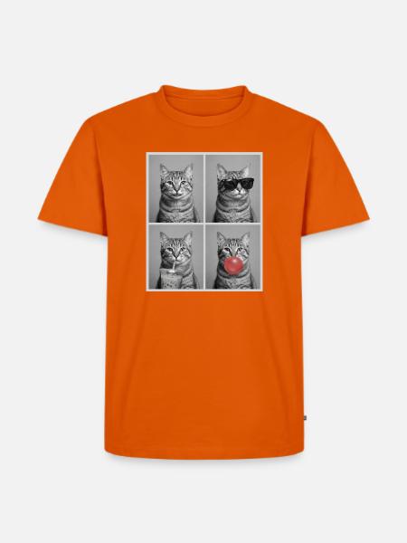 Katzen Pixie-Bob Katze - Männer Premium Bio T-Shirt - Orange