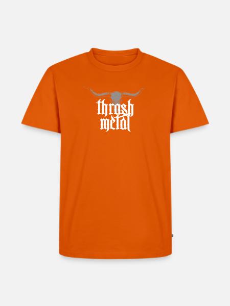 Thrash Metal Gothic Skull - Männer Premium Bio T-Shirt - Orange 